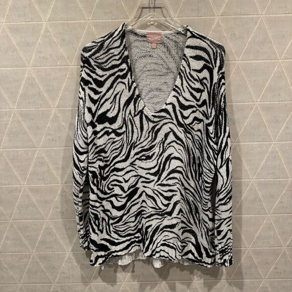 Show Me Your MuMu Hug Me Sweater Coconut Zebra Knit Sz XS (OVERSIZED) - Picture 8 of 8